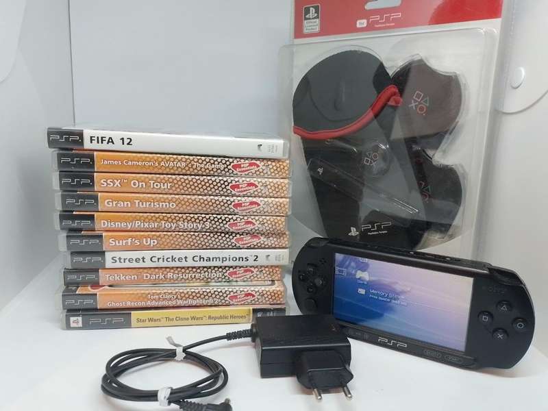 PSP Street, Starter Kit  Charger, Carry Case, 1gb Sony Card +  10 Games Bundle