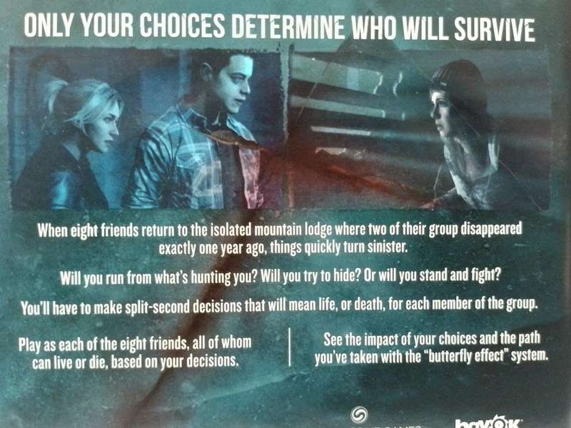 PS4 - Until Dawn Extended Edition