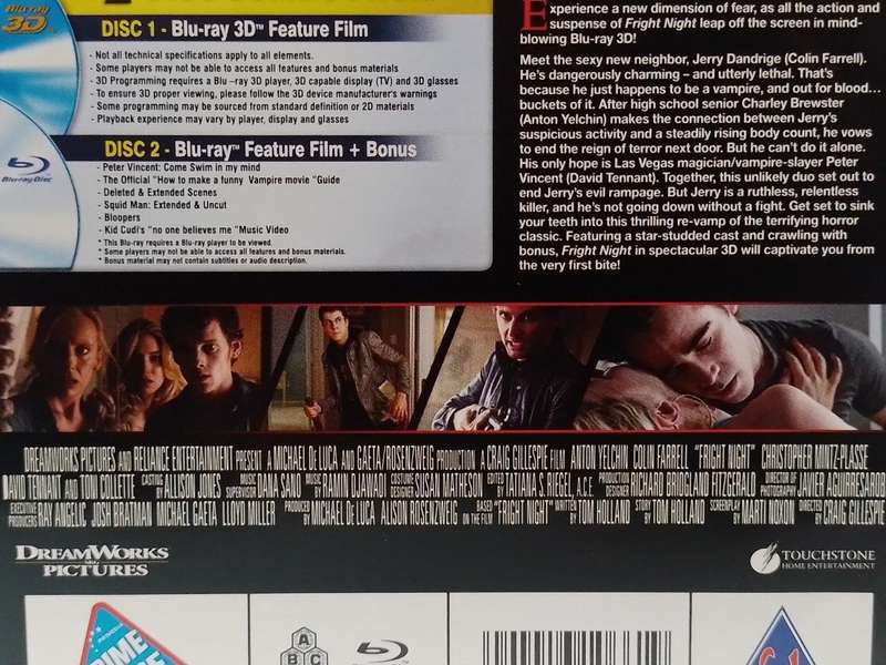 Blu-ray3D - Fright Night -  3d Bluray + Blu Ray