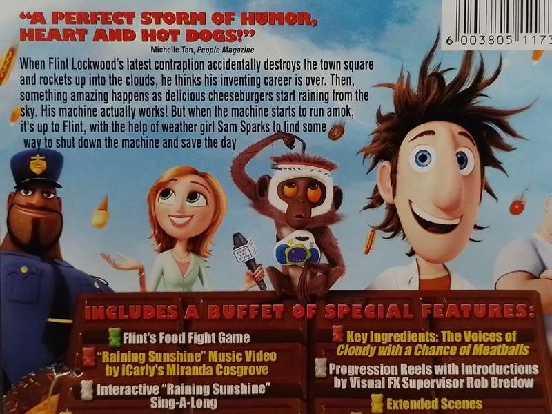 DVD - Cloudy with a chance of Meatballs