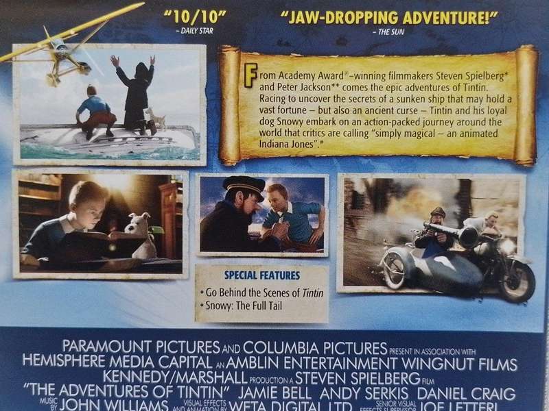 DVD - The Adventures of TinTin The Secret of The Unicorn