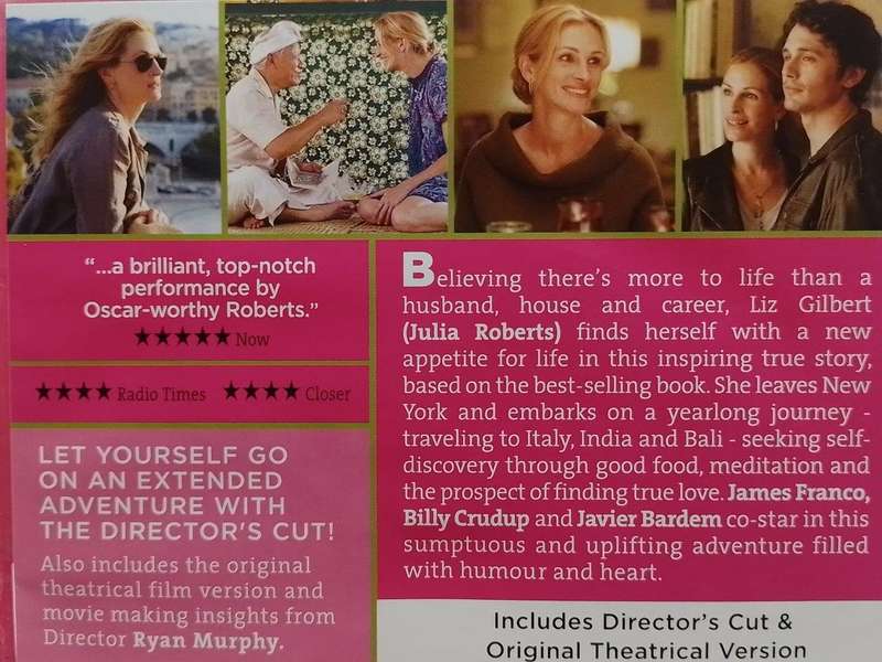 DVD - Eat Pray Love - Julia Roberts