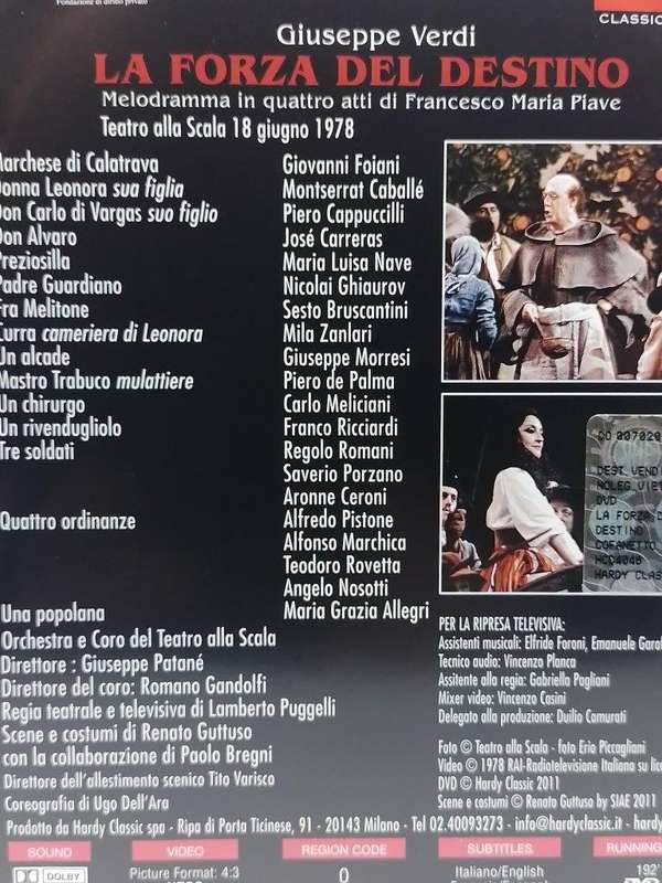 DVD - Giuseppe Verdi La Forza Del Destino (2dvd NTSC)