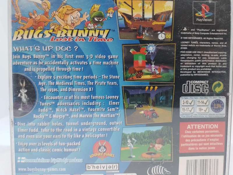 PS1 - Bugs Bunny Lost in Time (Pal black disc)