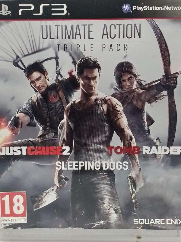 PS3 - Ultimate Action Triple Pack (Just Casue 2 Sleeping Dogs Tomb Raider)