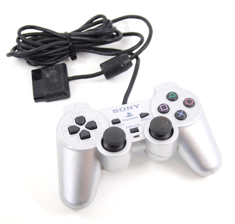 PS1 - Official Sony PS2 PlayStation 2 Silver DualShock 2 SCPH-10010