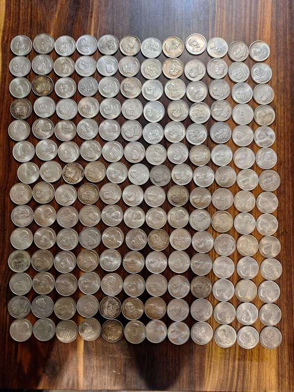 Silver R1 coins x 168