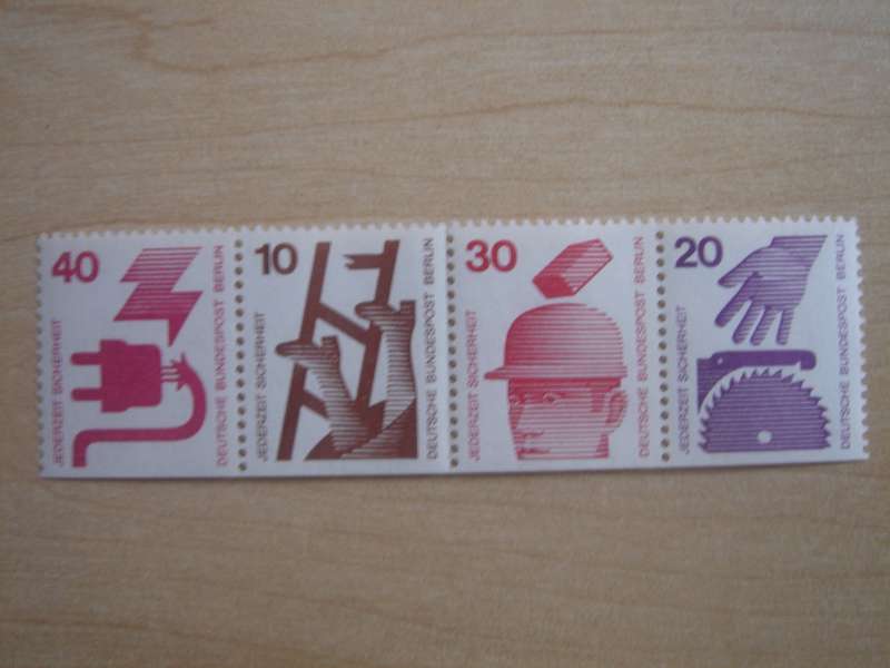 1974 West Berlin MiNr 407+403+406+405 D ZD MNH