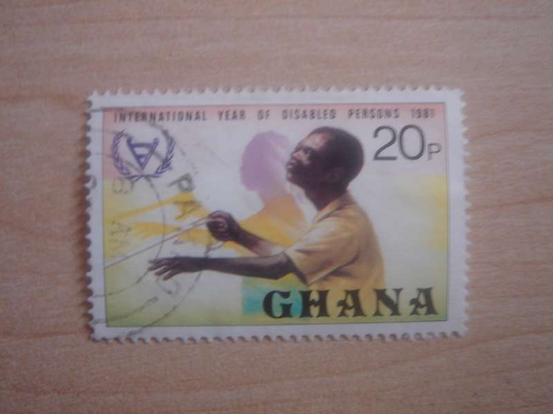 1981 Ghana - International Year of the Disabled 20 p used, stamped