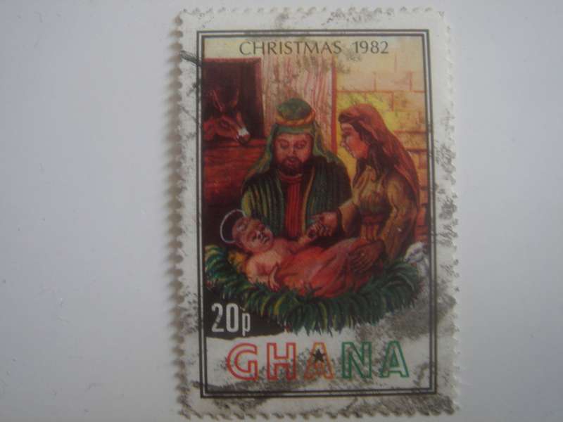 1982 Ghana - Chistmas 20 p used, stamped