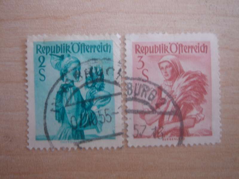 1951 Austria - Trachten MiNr 913,918 used, stamped