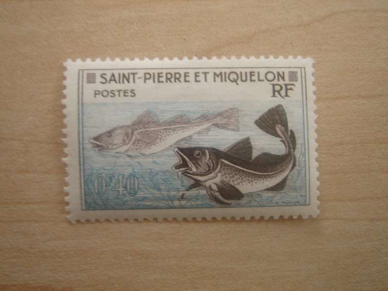 1955 St. Pierre et Miquelon - Codfish SG400 mint, hinged