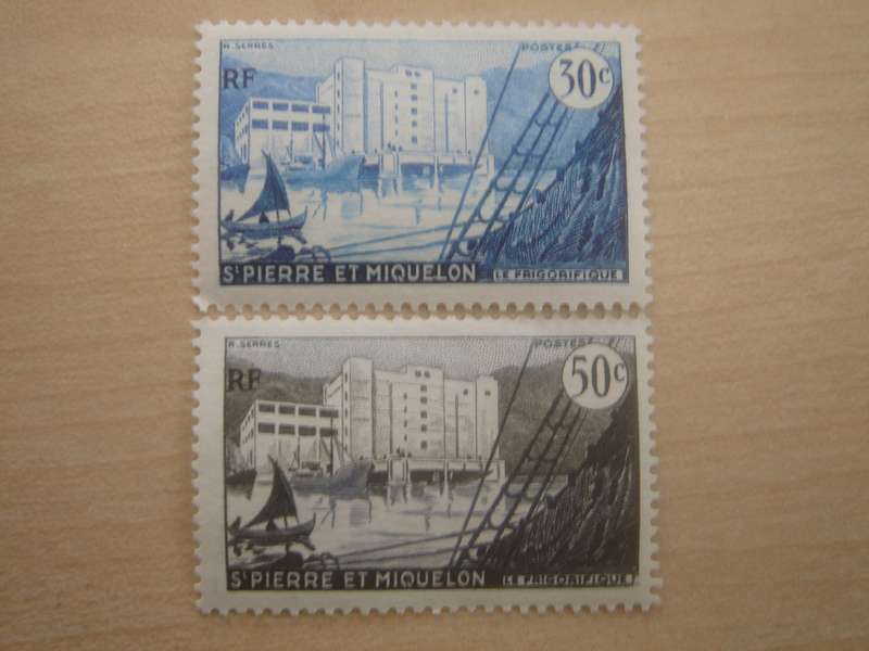 1955 St. Pierre et Miquelon - Le Frigorifique SG399,401 mint, hinged