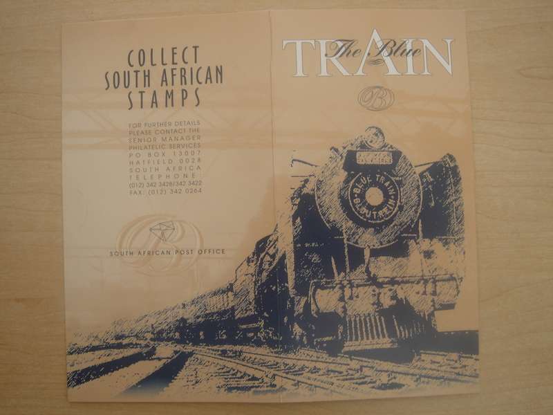1998 RSA - Blue Train Booklet with sheet of 10 airmail postcard stamps MNH