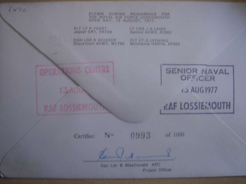 1977 Lossiemouth Open Day - Multiple Signed Cover