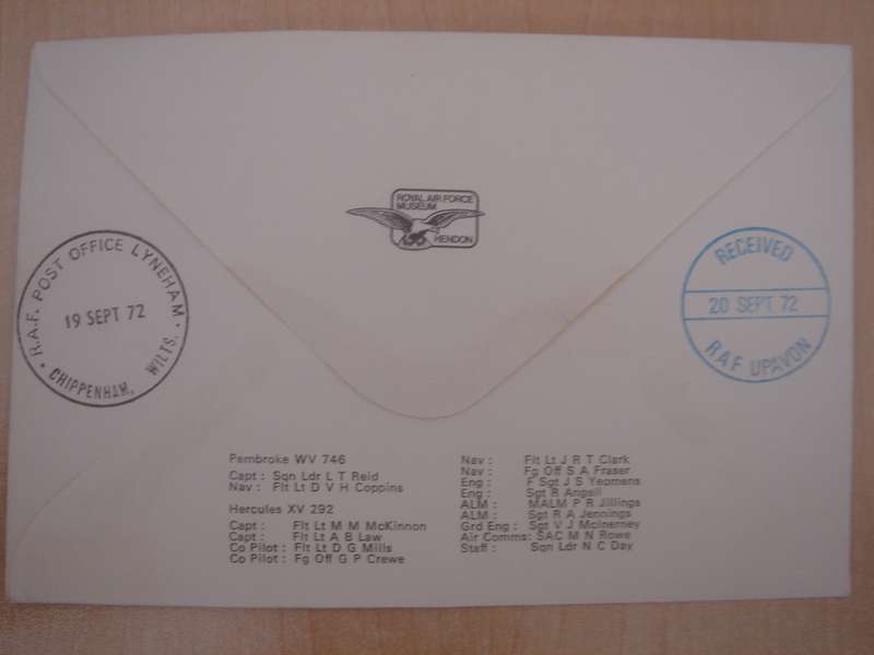1972 RAF UPAVON - Reformation of No46 Group - Cover