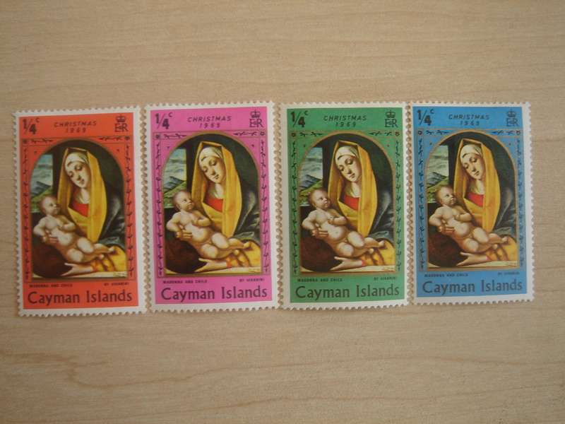 1969 Cayman Islands - Christmas 4 x 1/4 c mint, hinged