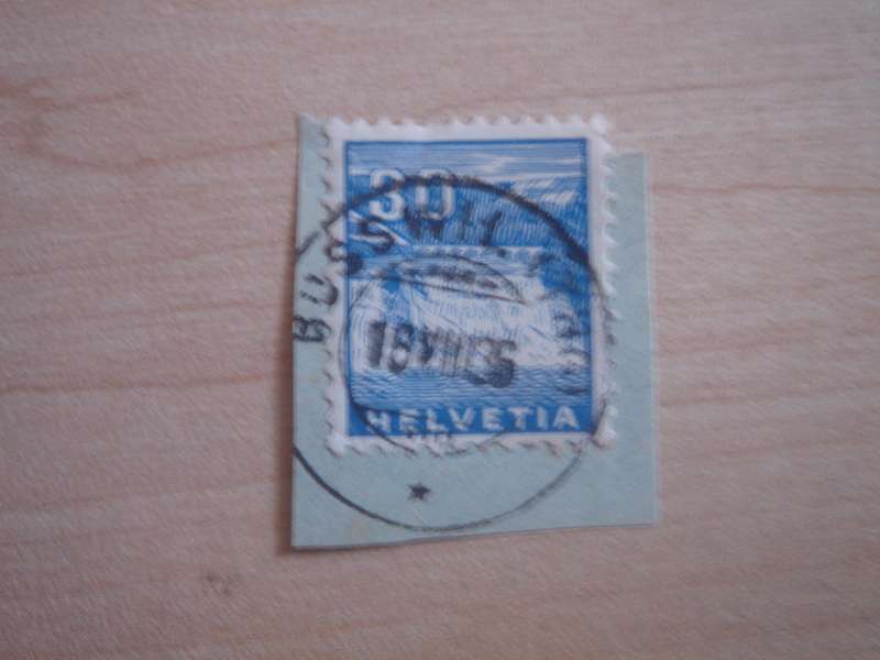 1934 Helvetia - Landscapes 30 on postal item, stamped
