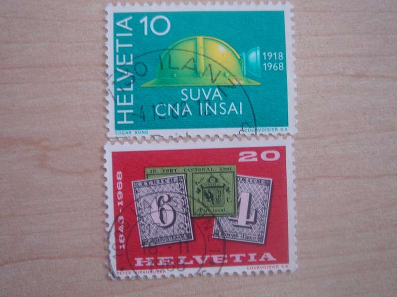 1968 Helvetia - SG763-764 Publicity Issues used, stamped