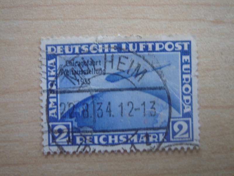 1933 Deutsches Reich MiNr 496-498 used, stamped - Zeppelin Set `Chicagofahrt`