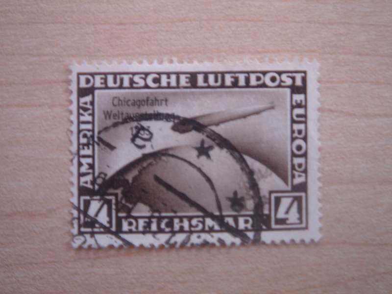 1933 Deutsches Reich MiNr 496-498 used, stamped - Zeppelin Set `Chicagofahrt`