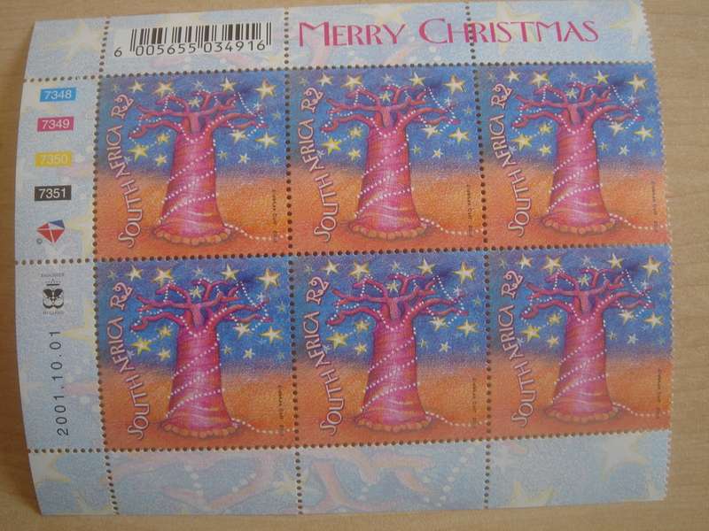 2001 RSA - Christmas R2 Control Sheet of 6 MNH