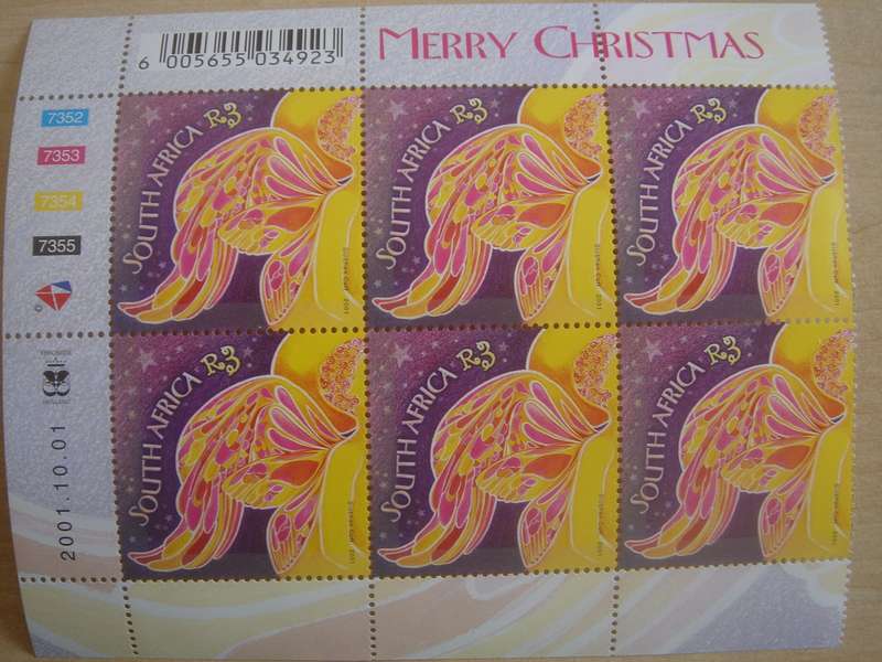 2001 RSA - Christmas R3 Control Sheet of 6 MNH