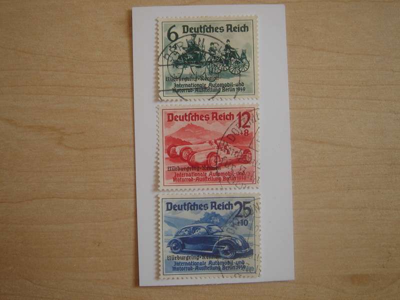 1939 Deutsches Reich MiNr 695-697 used, stamped optd 'Nuerburgring-Rennen'
