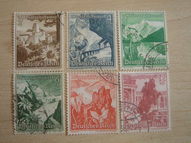 1938 Deutsches Reich MiNr 675-680 used, stamped