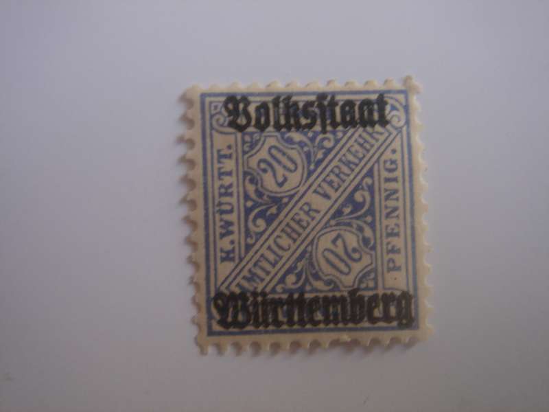 1919 Wuerttemberg Dienstmarken MiNr 264 b mint, hinged