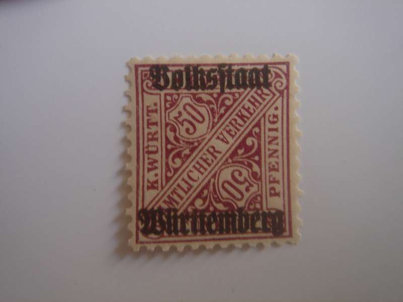 1919 Wuerttemberg Dienstmarken MiNr 269 X b mint, hinged