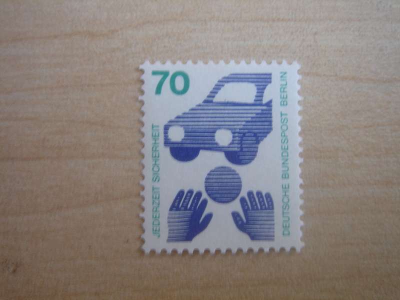 1973 West Berlin MiNr 453 R b MNH with red number '295' on the back