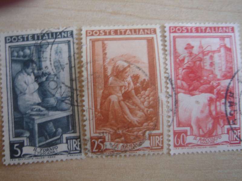 1950 Italia - Provincial Occupations 5,25,60 L used, stamped