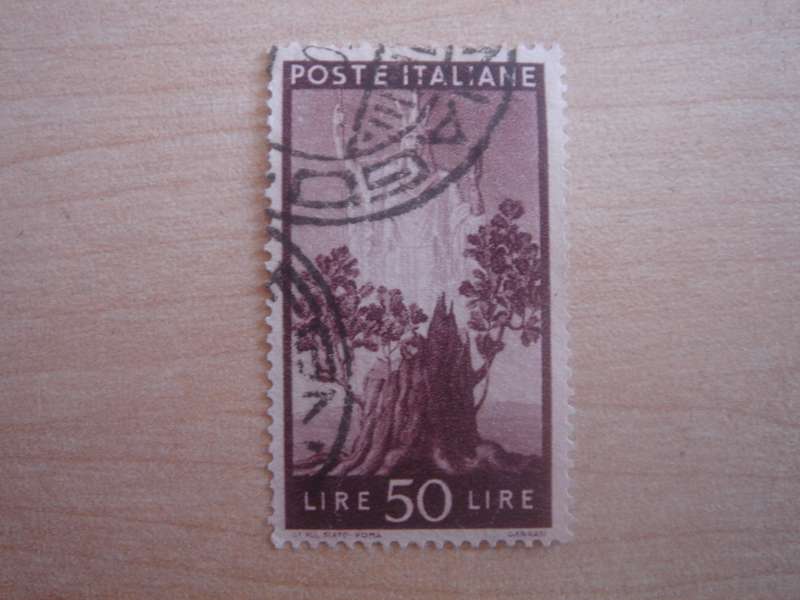 1945 Italia - 'Peace' 50 L used, stamped