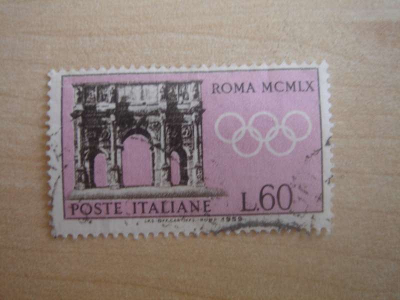 1959 Italia - Olympic Games 60 L used, stamped