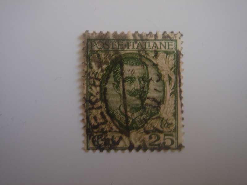 1917 Italia - King Victor Emmanuel III 25 c used, stamped
