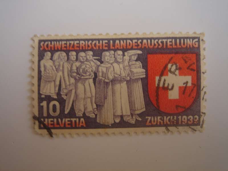 1939 Helvetia - National Exhibition (G) 10 c used, stamped