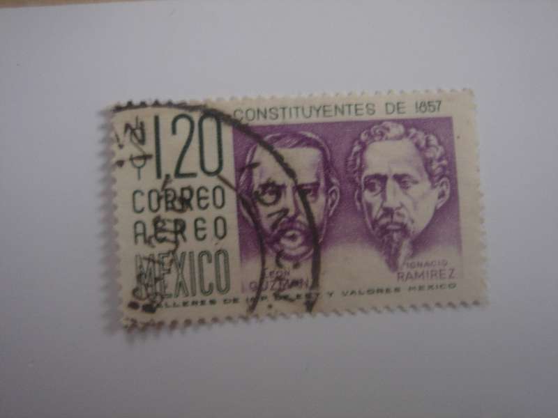 1956 Mexico - Air SG950 Guzman & Ramirez $1.20 used, stamped