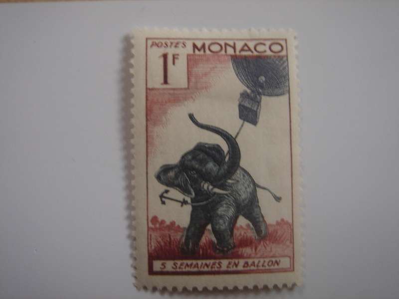 1955 Monaco - SG531 Jules Vernes 50th Death Anniversary - 3 f mint, hinged
