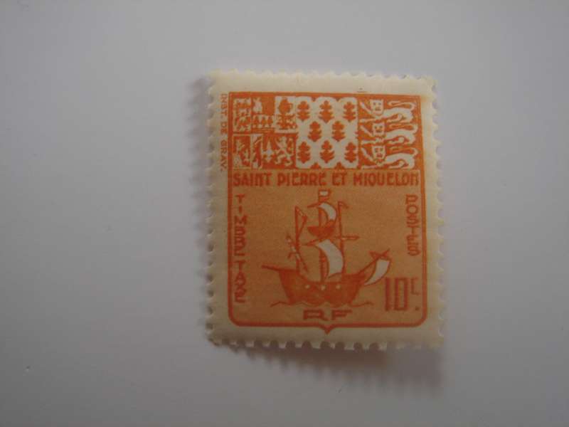 1947 St. Pierre et Michelon - Timbre Taxe 10 c MNH