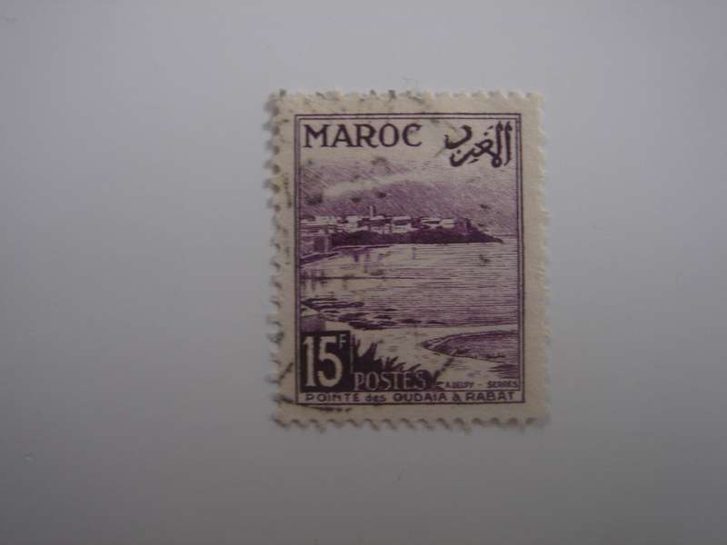 1951 French Morocco - Oudayas Point 15 c used, stamped