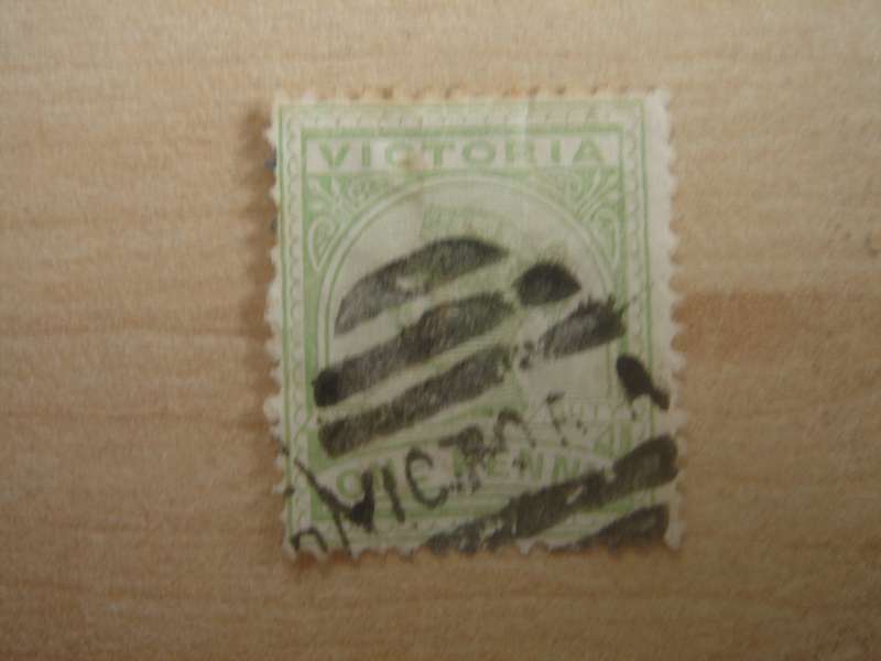 1886 Victoria SG285a 1d used, stamped