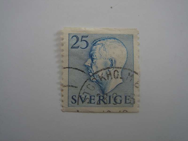 1951 Sweden - King Gustav Adolf VI - 25 Oere used, stamped
