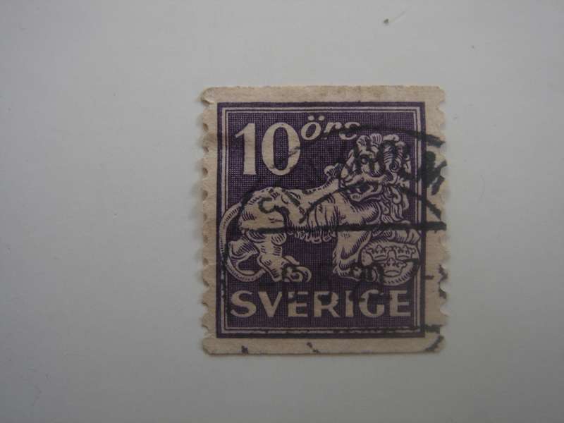 1920 Sweden - Lion - 10 Oere used, stamped