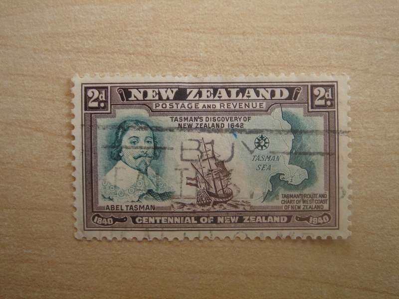 1940 NZ - Abel Tasman -2 d used, stamped