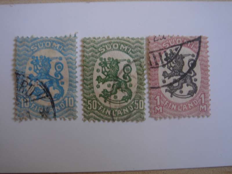 1917 Finland - Lion - 10,50, 1 M used, stamped