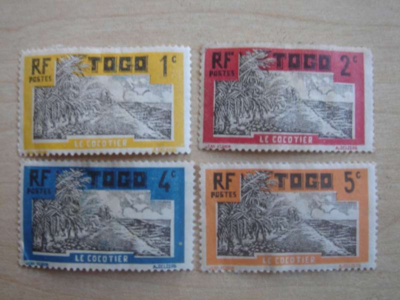1924 Togo - SG60-63 Le Cocotier used, hinged
