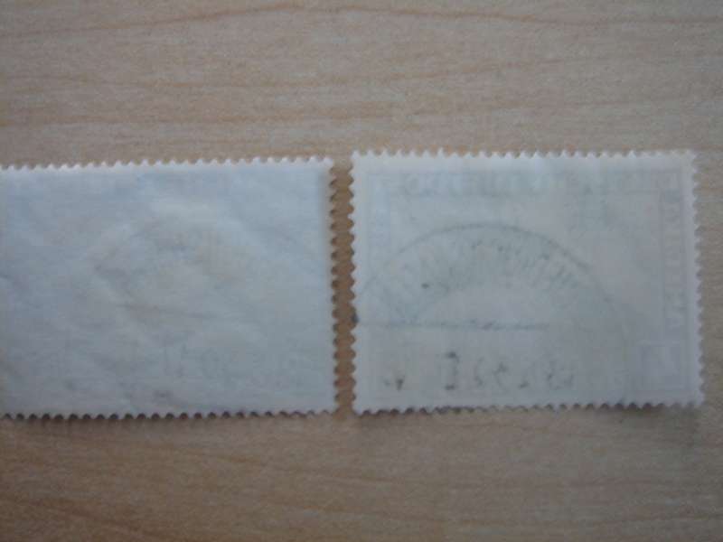 1928 Deutsches Reich MiNr 423 Y + 424 X used, stamped - 1st Zeppelin Set