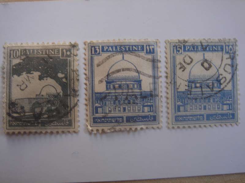 1927 Palestine - SG97b,98,108a used, stamped