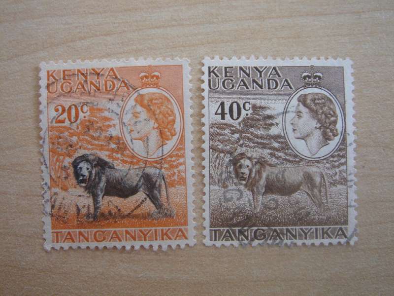 1954 Kenya, Uganda, Tanganyika SG170,172 used, stamped